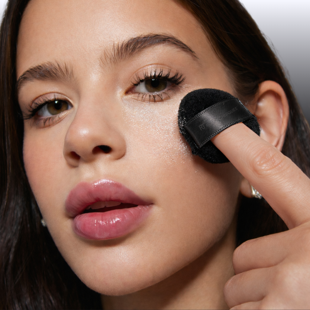 Mút đen nhỏ phủ phấn/má hồng màu đen RT Real Techniques Mini Powder Finger Puff RTMU04